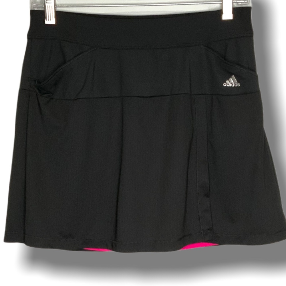 adidas Black Athletic Skort with Pink Liner